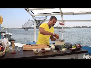 صينية بلطى جذل بالكارى و الخضار - أرز بالجزر - سلاطة بصل وخيار  | شبكة وصنارة حلقة كاملة