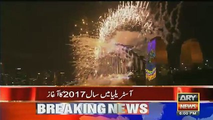 Skies explode in colour as Australia rings in New Year 2017