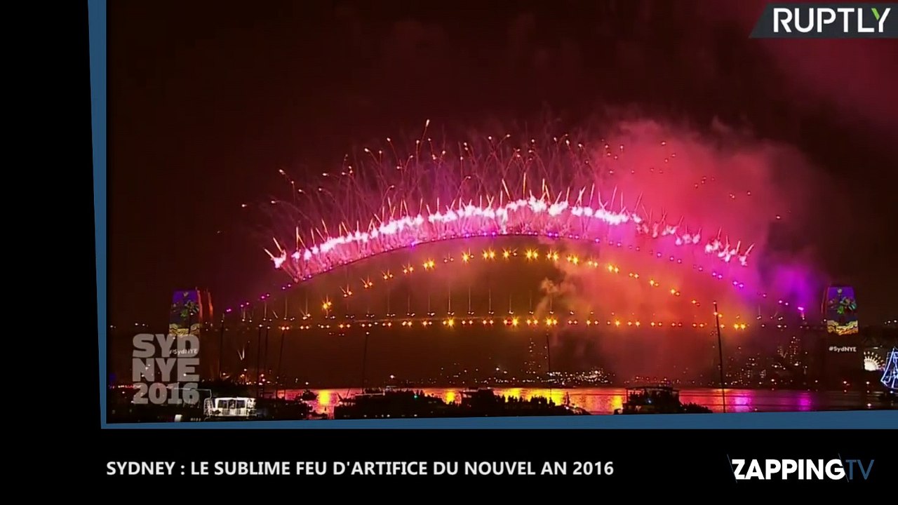 Sydney : Le sublime feu d'artifice du Nouvel an 2016 au Harbourg bridge (Vidéo)