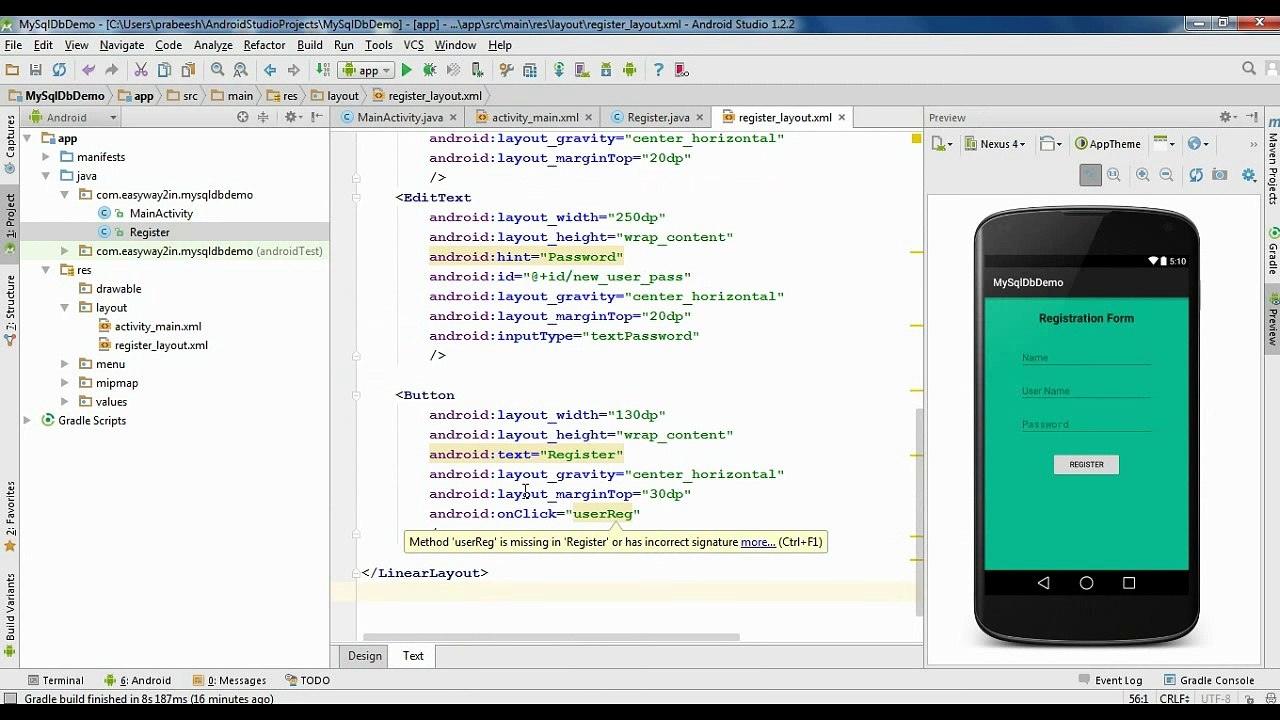 Android - MySQL - 02 - Add data into MySQL Database
