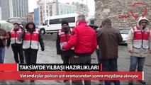 Taksim'de Yılbaşı önlemleri başladı