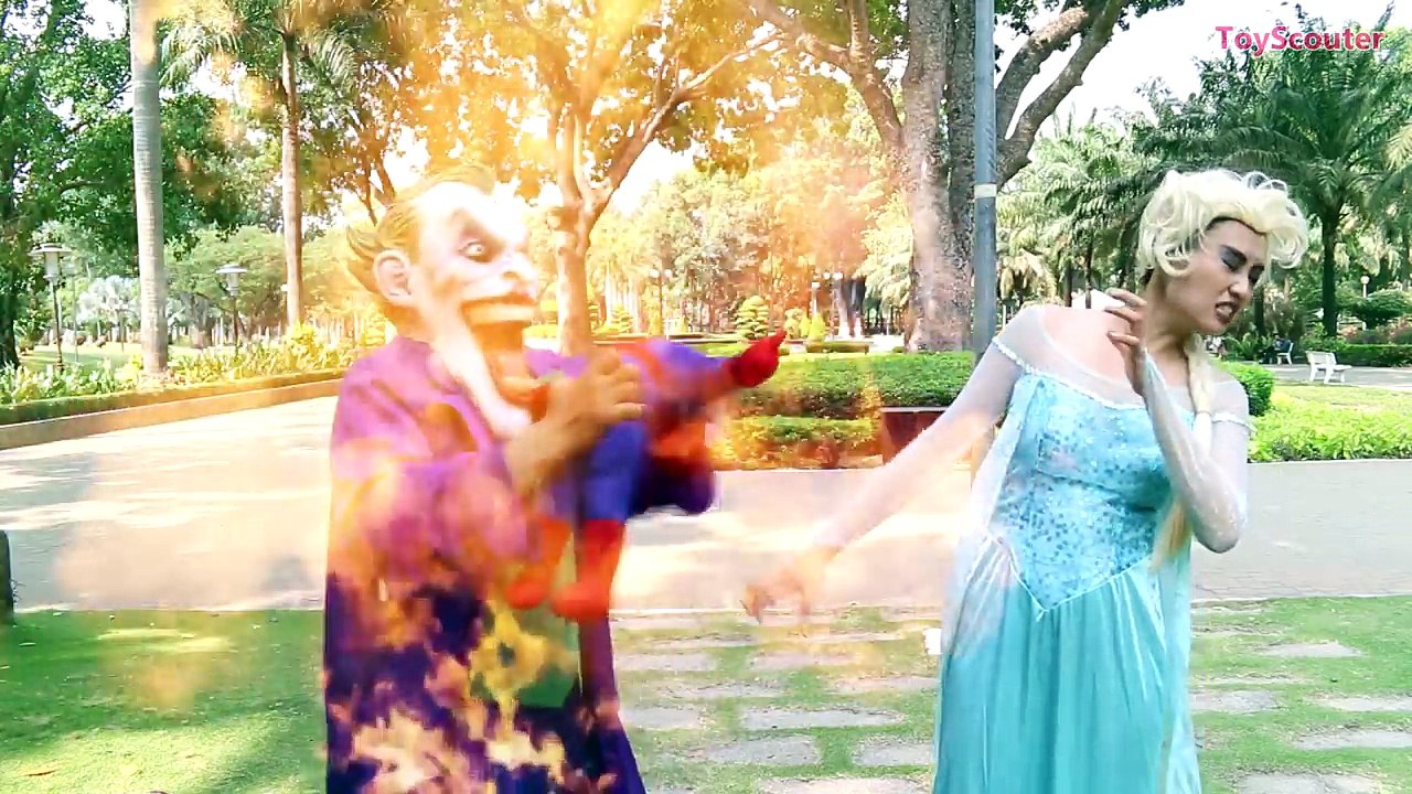 FROZEN ELSA ARRESTED & GOES TO JAIL for STEALING w/ Iron Man, Joker & Spiderman in Real Life