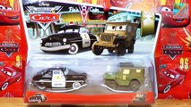 Disney Pixar Cars, new Dicast 2 Pack Sarge & Sheriff 1:55 Scale Mattel