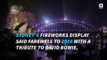 New Year celebrations: Sydney fireworks pay tribute to David Bowie and Prince