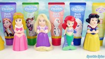 Match Disney Princess Frozen Elsa and Anna Wrong Heads & Bath Paint Surprises LEARN COLORS Toddlers