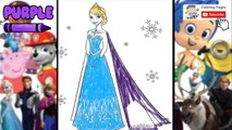 Frozen ELSA Coloring Pages and ABC Nursery Rhymes for Kids! All ELSA FROZEN Kids Videos!