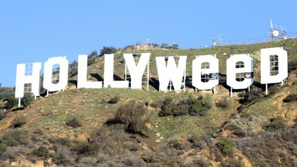 Hollywood sign altered to read 'Hollyweed'