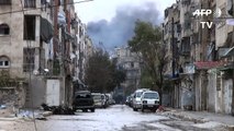 Smoke billows over Syria's eastern Aleppo after strikes-fCjScmKGQNQ