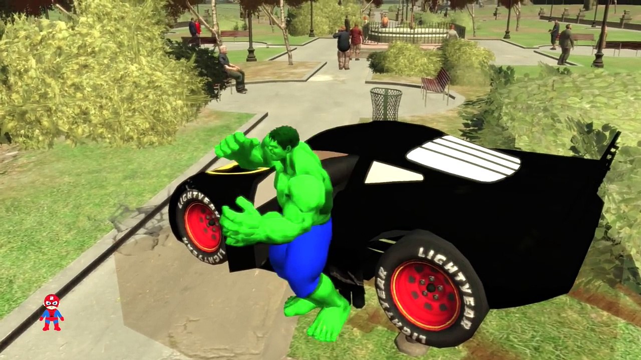 Hulk & Custom McQueen Cars Buses Monster Truck Epic Fun Nursery Rhymes A+SuperheroSchool