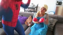 Frozen Elsa SUPERHEROES vs VILLAINS! w/ Spiderman Bad Baby Maleficent Joker Spidergirl! Funny Video