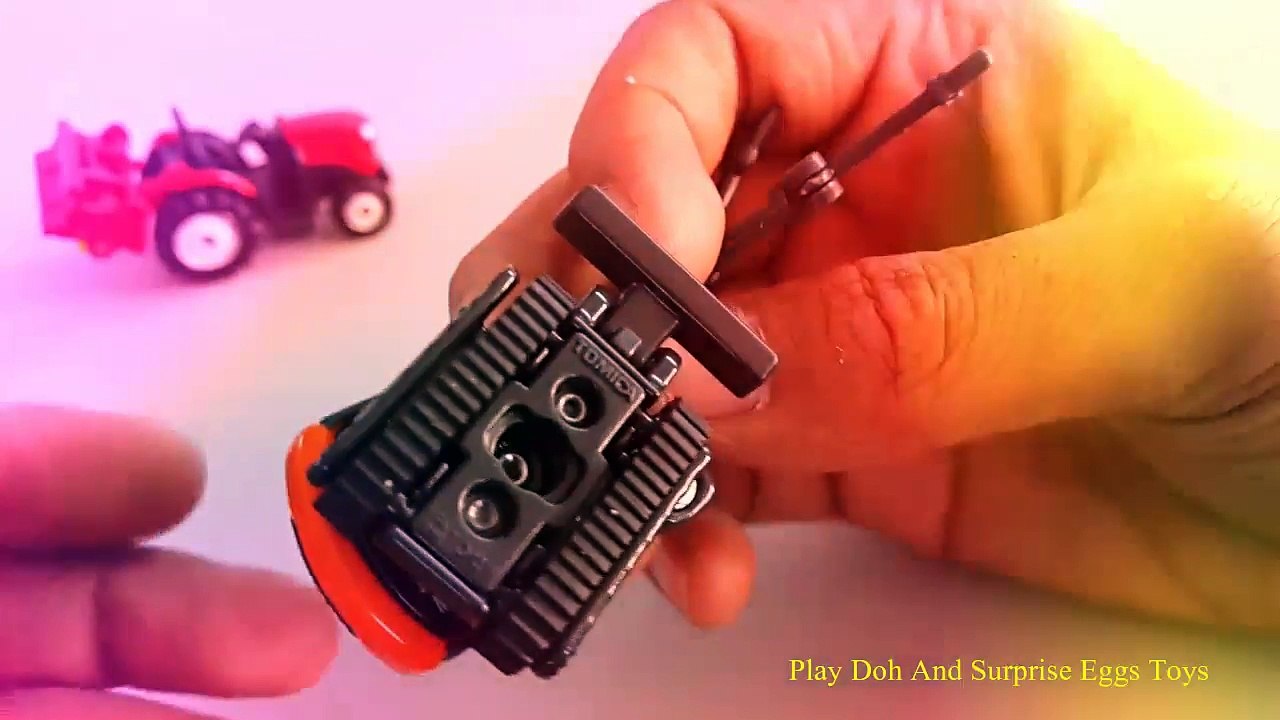 Cars toys Tomica ASTACO video | toy car TOYOTA YAMAHA TRACTOR | toys videos collections