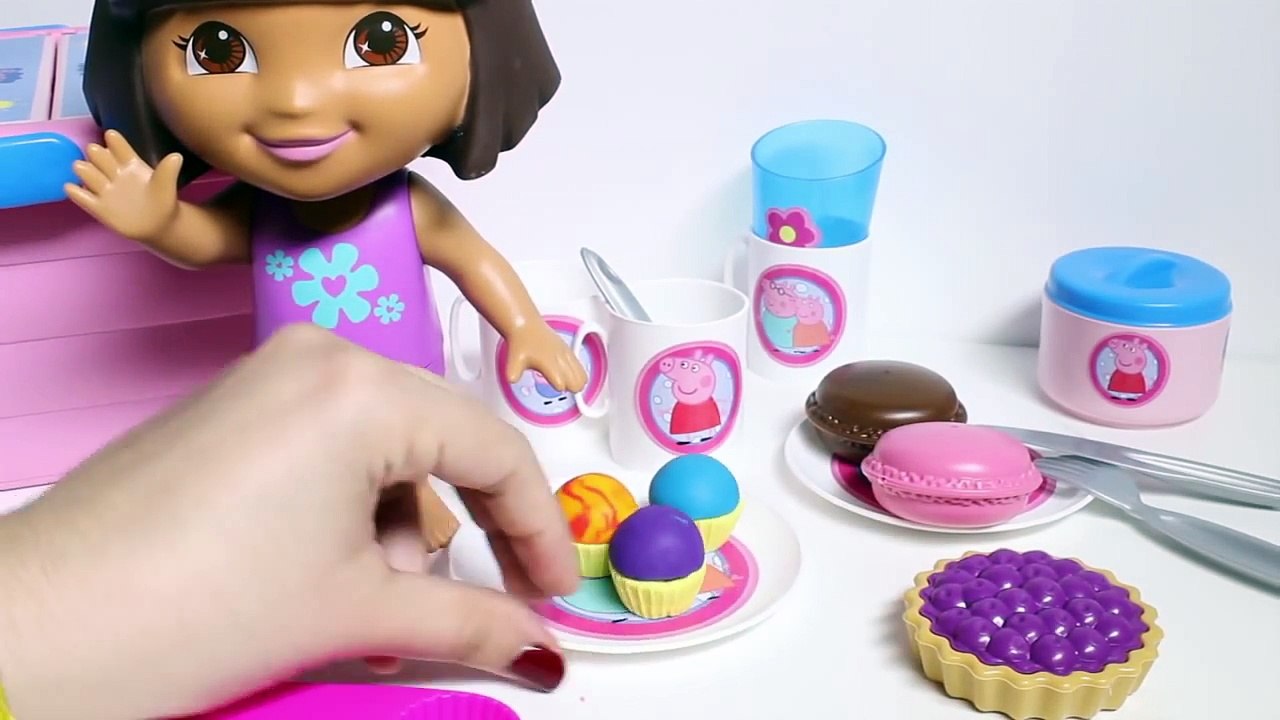 Play Doh Peppa Pig Picnic Basket Cesta de Picnic Dora The Explorer Dough Set Toys