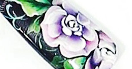 Nail đẹp 1 - Vẽ cọ bản - KIM NHUNG ETV - Vẽ móng hoa hồng