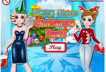 Permainan Uraian beku suster Christmas Party - Play Frozen Games Sisters Christmas Party DESCRIPTION