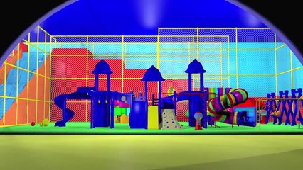 Learn Colors Collection 1 HOUR w/ Giant Slide 3D For Kids Color Balls Indoor Playground Egg Surprise