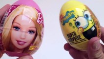 SpongeBob Surprise Egg, Barbie Surprise Egg and Peppa Pig Surprise Egg - Surprise Egg Toy Review