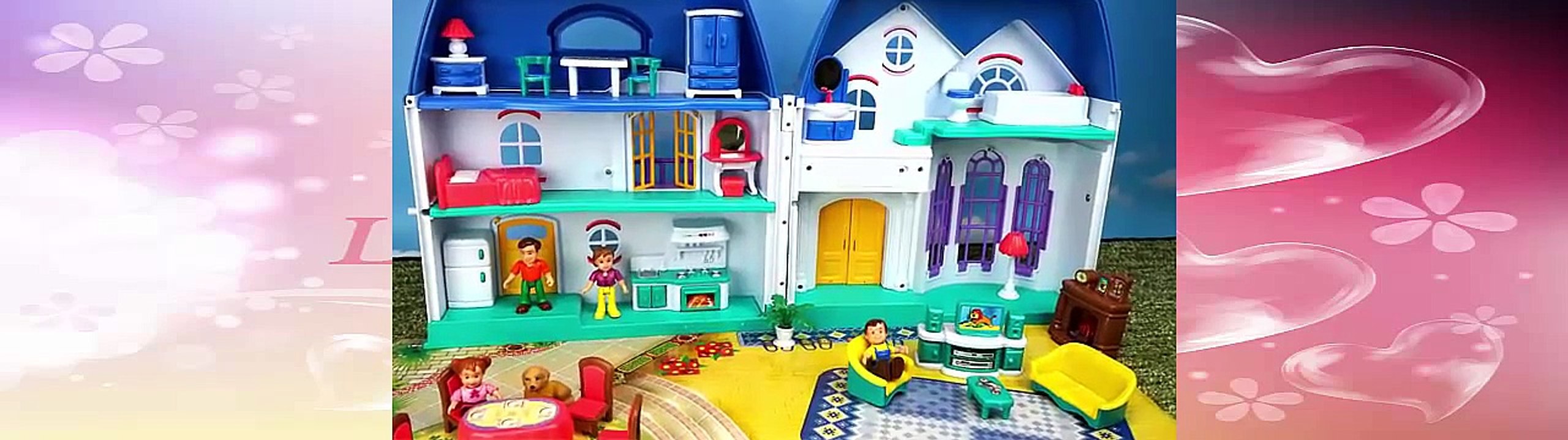 Dollhouse With A Happy Family. Toy Keenway My Happy Family