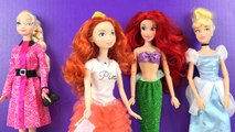 Disney Princess Doll Dress Up Elsa Merida Ariel Cinderella Barbie Clothes