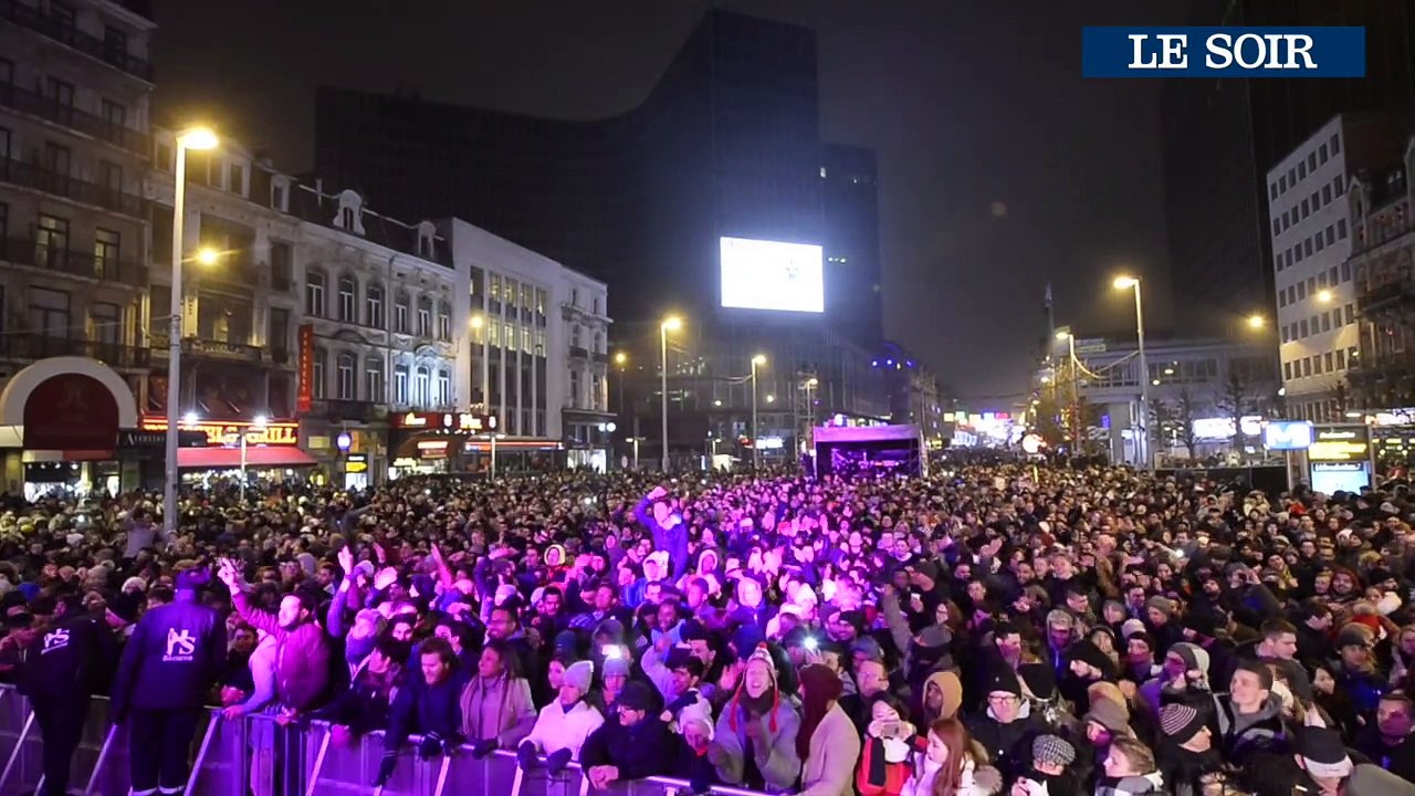 Réveillon et feu d'artifice du Nouvel An 2017 à Bruxelles