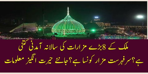 پاکستان کے 8 بڑے مزارات کی آمدنی کتنی ہے ؟ ذرا چیک تو کریں