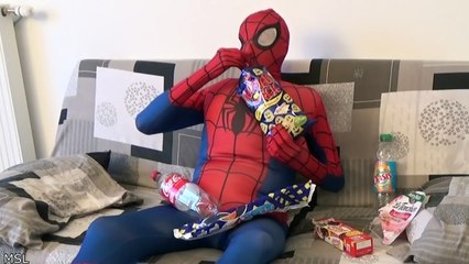 Fat Spiderman Poop Time - Superhero Movie in Real Life