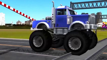 Descargar video: Police Cars Cartoons for Children | Monster Trucks Crushing Cars | Police Cars Chasing Monster Truck