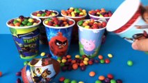Skittles Surprise Eggs Cups | Paw Patrol Surprise Toys Peppa Pig Frozen Kinder Joy Angry Birds
