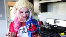 Frozen Elsa is a CAKE! Spiderman vs Joker Maleficent Pink Spidergirl Prank in Pool Superheroes IRL