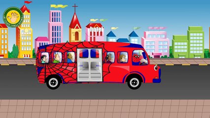 Wheels on The Bus Go Round And Round (Peppa Pig Spiderman Version) | Nursery Rhymes for children