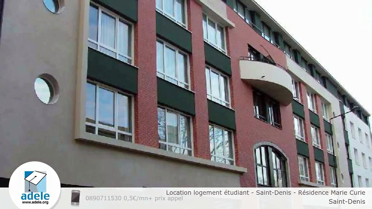 Location logement étudiant - Saint-Denis - Résidence Marie Curie
