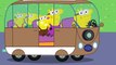 Pigs in Minions Banana Costumes Wheels on the Bus go round and round. Kindergarten Nursery Rhymes So