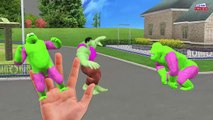 Learn colors with farm Animals - Fat spiderman Hulk Finger family - Dinosaur Nursery rhymes 3D