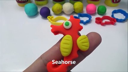 Making Sea Creatures with Play Doh for Children