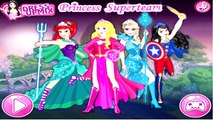 Superhero Disney Princess Elsa Ariel Snow White and Cinderella Dress Up Game superheroes