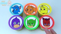 PJ MASKS Disney Cups Play Doh Clay Learn Colours Surprise Toys Paw Patrol Donald Duck Simpsons