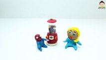 Elsa & Spiderman crybaby Bubble Gum New Episodes! Gumball Superhero Frozen Play Doh Stop Motion