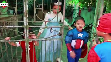 Baby Police 1.2.3... Fly Harley Quinn police car chase w  Crying baby Frozen Elsa Spiderman Joker