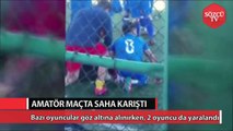 Amatör maçta saha karıştı