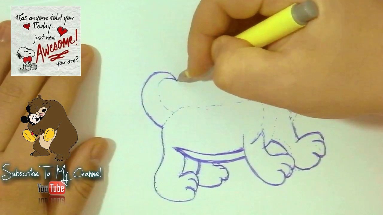 Drawing a puppy freehand - pen and ink doodle #draw #drawings