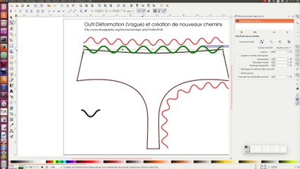 Tuto inkscape : un effet ruban de dentelle le long d'une courbe