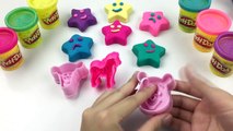 Play and Learn Colours with Glitter Play doh Smiling Star with Bear Pooh Cutters Mods Fun For Kids
