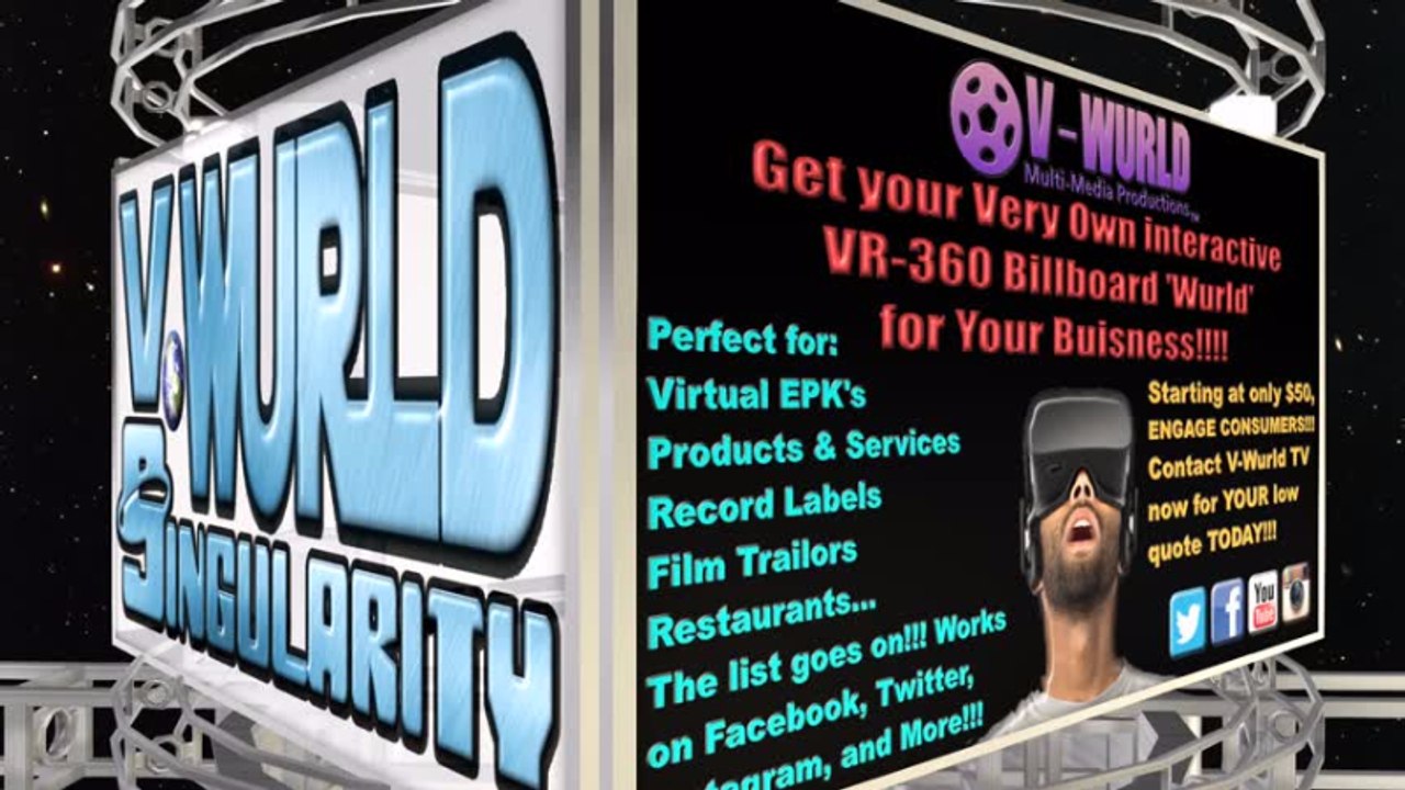 V Wurld TV/VR Multi-Media - In-Studio VR-360 Billboards - BETA 1