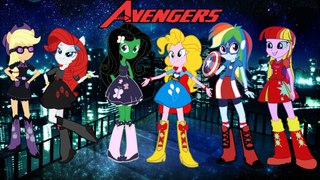 My Little Pony Equestria Girls Transform Into The Avengers | Coloring Book Videos For Kids