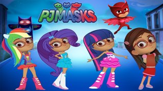 PJ MASKS Amaya Transforms Into MY LITTLE PONY Fluttershy Rainbow Dash Twilight Sparkle Rarity