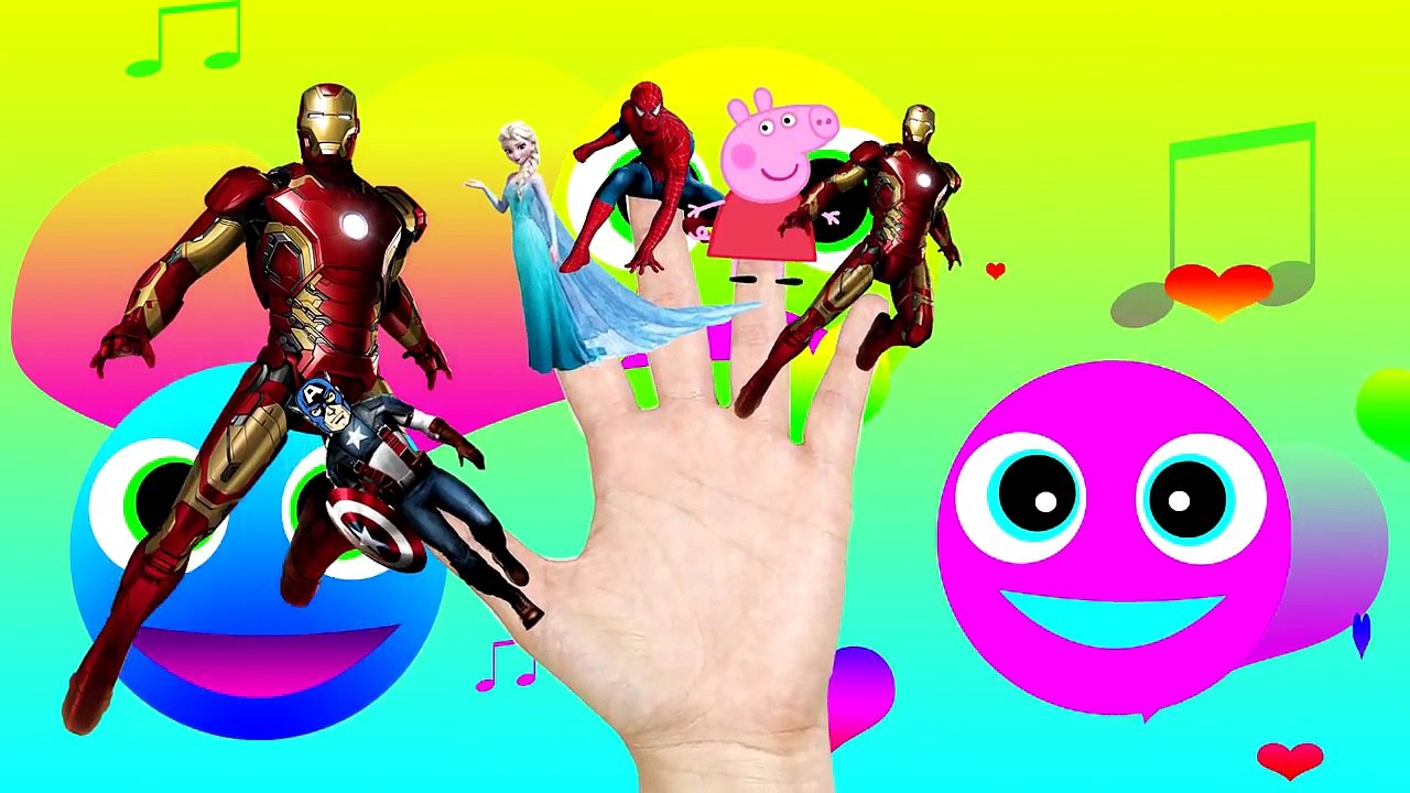 Finger Family collection Peppa Pig SpiderMan Superheroes Nursery Rhymes Lyrics and More For kids