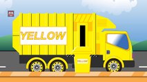 Garbage Trucks Teaching Colors - Learning Basic Colours Video for Kids Toddlers Children