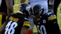 Robert Griffin III brought down by Bud Dupree for sack