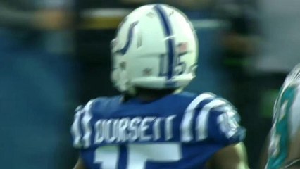 Andrew Luck airs pass to Phillip Dorsett for 21 yards