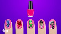 PJ Masks Owlette Catboy Gekko Surprise Nails Polish Colors for Children to Learn Kids videos