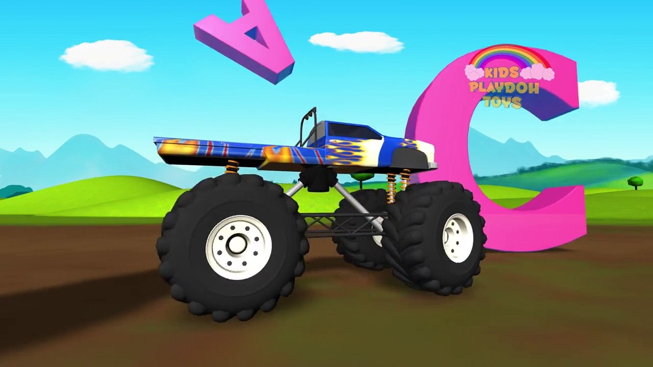 ABC Songs with Disney Mcqueen Trucks for Children | ABC Songs Alphabets for Kids Learning Videos